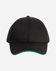 6-Panel Cap mit Kontrast-Sandwichschirm