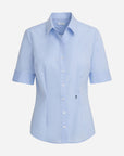 Bügelfreie Kurzarm Slim-Fit Bluse