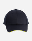6-Panel Cap mit Kontrast-Sandwichschirm