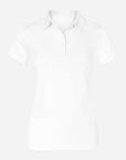 Damen Jersey Polo - White Vorne