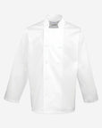 Veste de cuisine unisexe à manches longues avec boutons