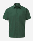 Herren Popeline Kurzarm Hemd - Bottle Green