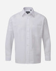 Herren Popeline Kurzarm Hemd - White