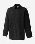 Veste de cuisine unisexe à manches longues avec boutons