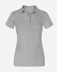 Damen Jersey Polo - Light Grey Vorne
