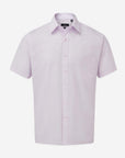 Herren Popeline Kurzarm Hemd - Lilac