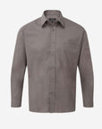 Herren Popeline Kurzarm Hemd - Dark Grey