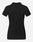Damen Jersey Polo - Schwarz Hinten