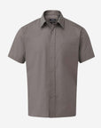 Herren Popeline Kurzarm Hemd - Dark Grey