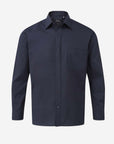 Herren Popeline Kurzarm Hemd - Navy