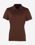 Damen Piqué-Poloshirt - Brown