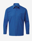 Herren Popeline Kurzarm Hemd - Royal Blue