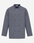 Veste de cuisine unisexe à manches longues avec boutons