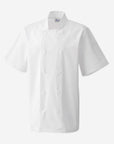 Veste de cuisine unisexe à manches courtes avec boutons