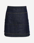 Denim Bistro Schürze mit Jeans Nahten - Indigo Denim