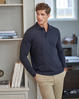 Herren Luxury Stretch Langarm Polo