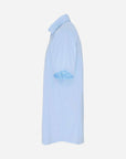 Herren Kurzarm Baumwoll-Popeline Hemd mit Stretch - Light Blue Seite
