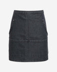 Denim Bistro Schürze mit Jeans Nahten - Black Denim