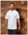 Men's polo shirt with snap buttons