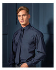 Chemise homme en popeline à manches longues