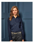 Popeline Bluse Langarm