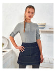 Denim Bistro Schürze mit Jeans Nahten