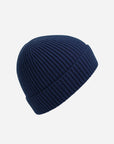 Beanie mit Rippenstrick mit deinem Logo - Navy