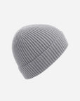 Beanie mit Rippenstrick mit deinem Logo - Light Grey