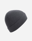 Beanie mit Rippenstrick mit deinem Logo - Graphite