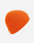Beanie mit Rippenstrick mit deinem Logo - Orange