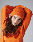 Bonnet en tricot côtelé