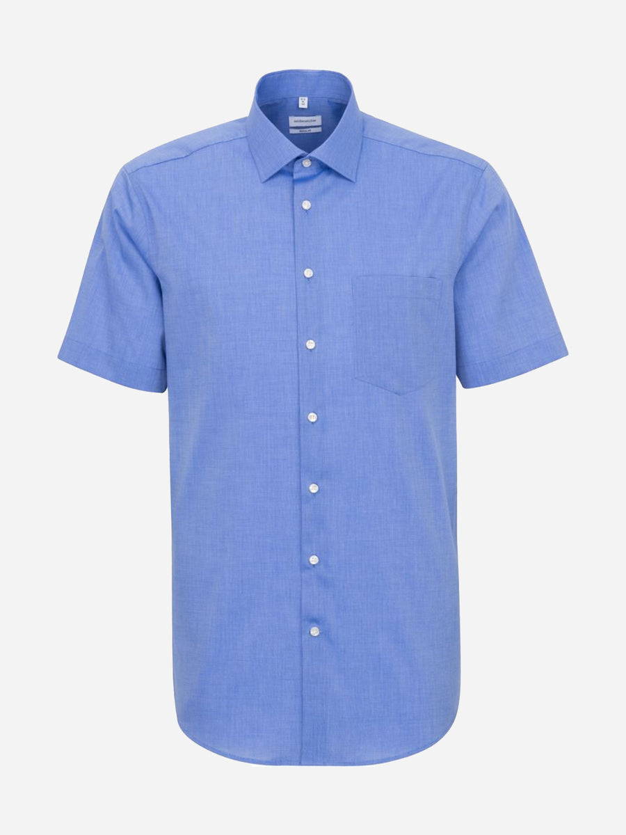 Chemise à manches courtes en popeline pour homme