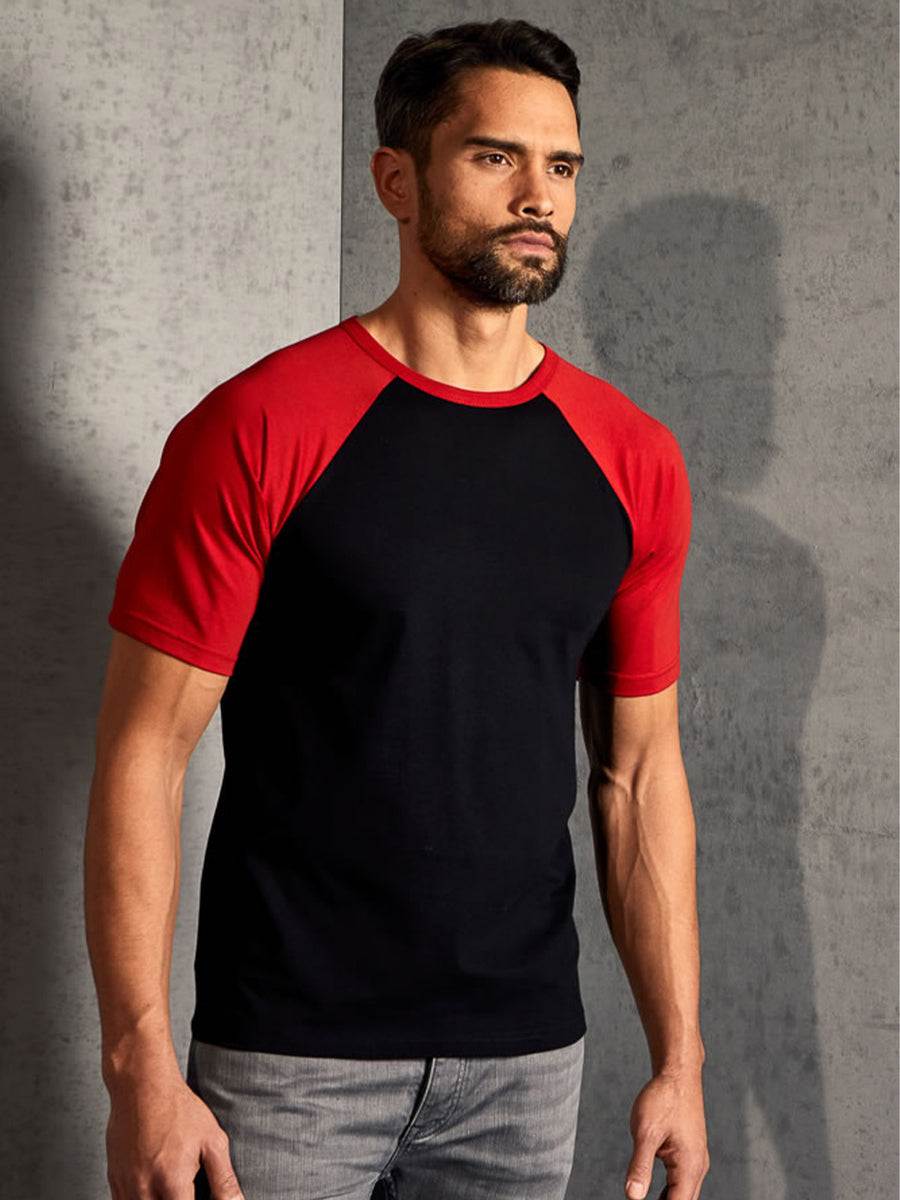 Herren Kontrast Raglan T