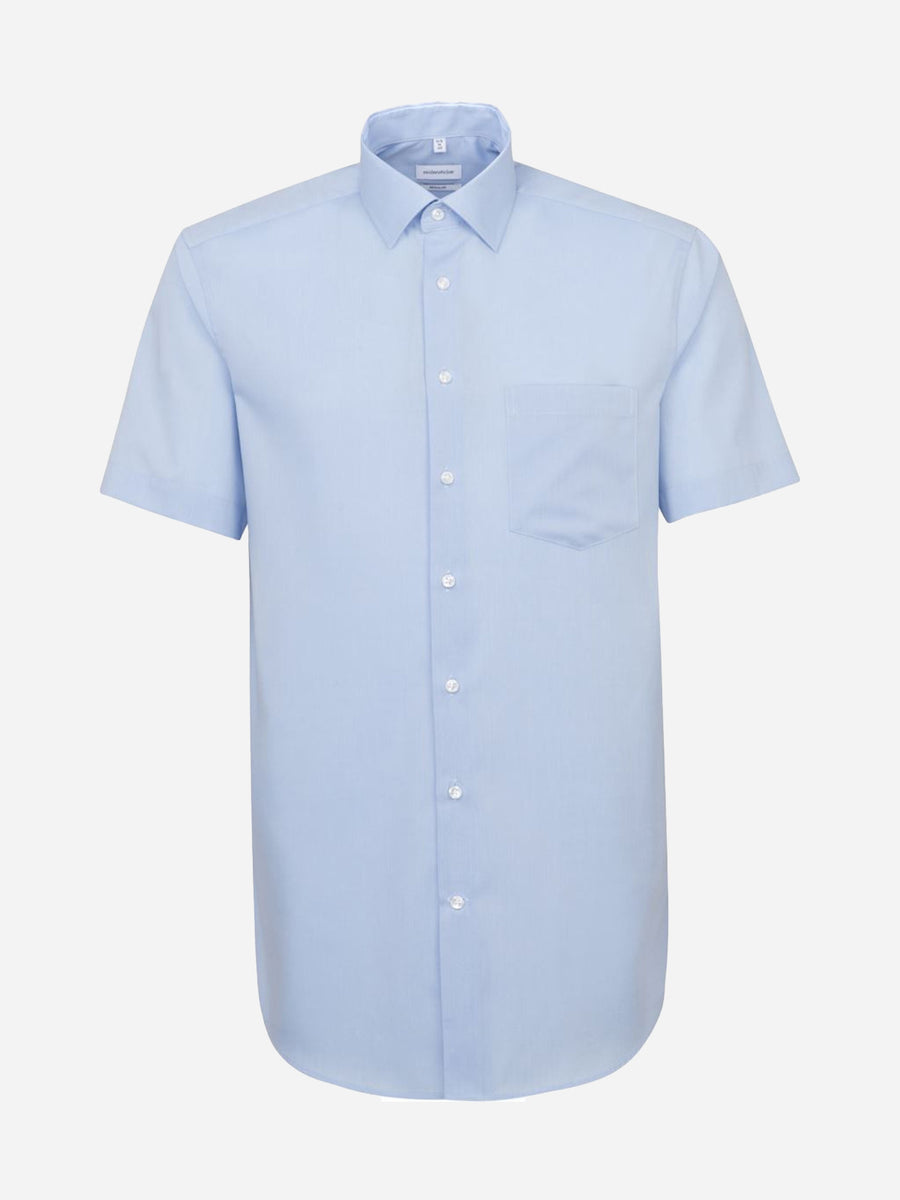 Chemise à manches courtes en popeline pour homme