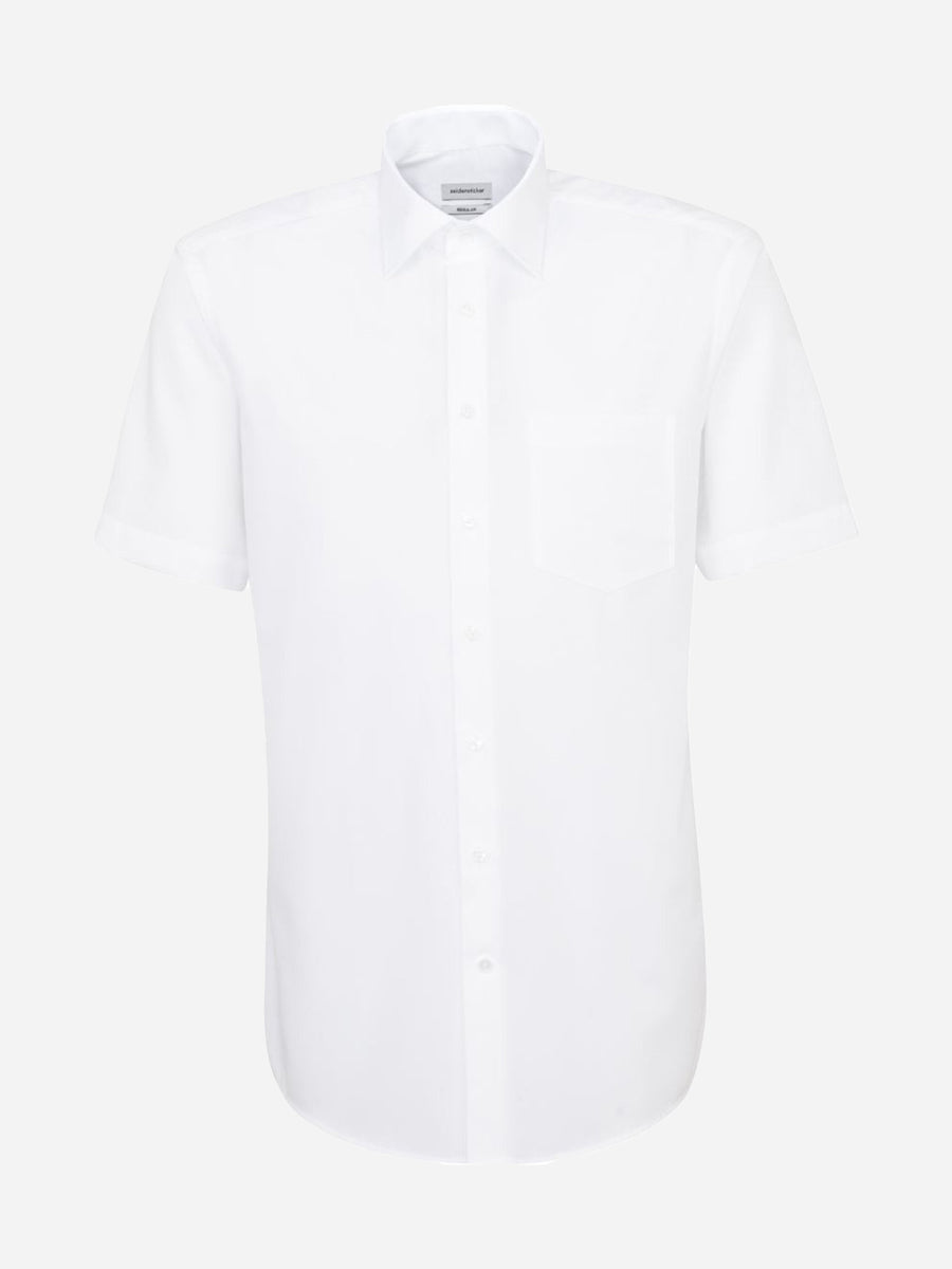 Chemise à manches courtes en popeline pour homme