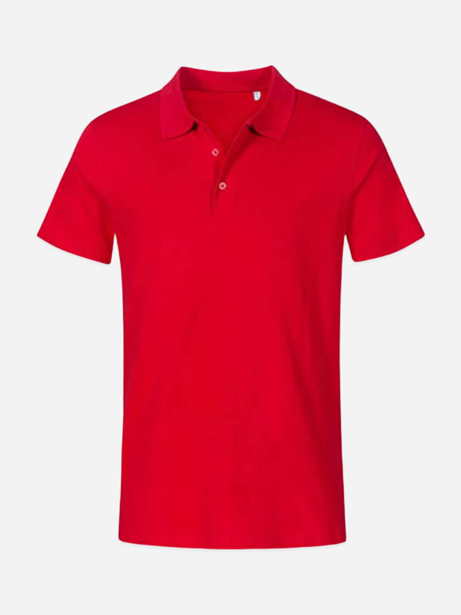 Herren Jersey Polo - Red Vorne