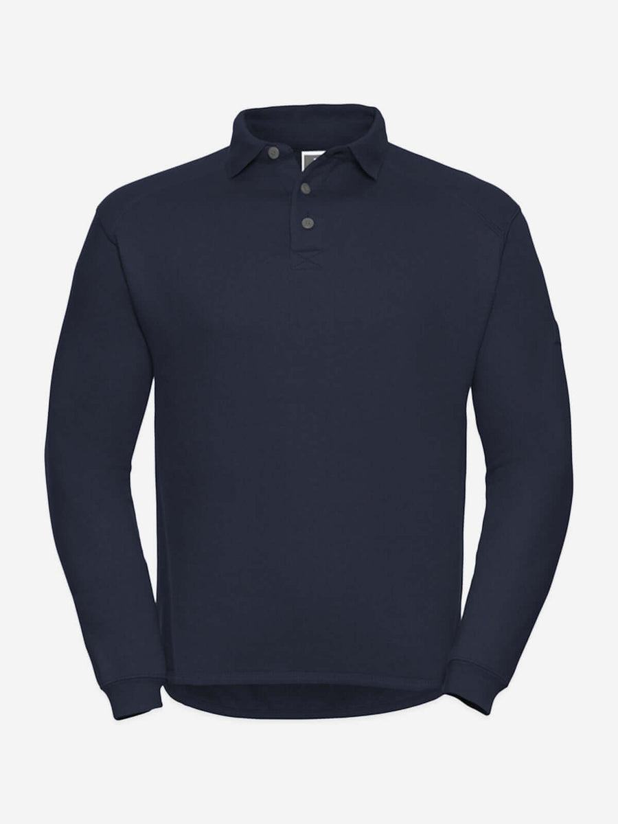 Unisex Workwear Sweatshirt mit Polo-⁠Kragen