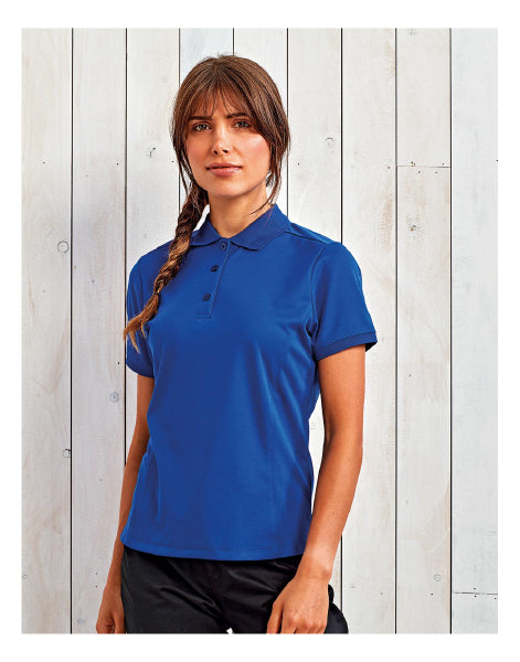 Damen Polyester Piqué-Poloshirt